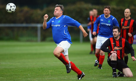 Ed Balls at Labour MP's v Press Lobby Party Conference football match