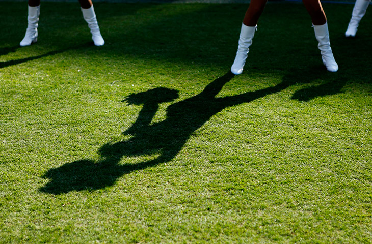 NFL roundup: Chargers cheerleaders perform during a break