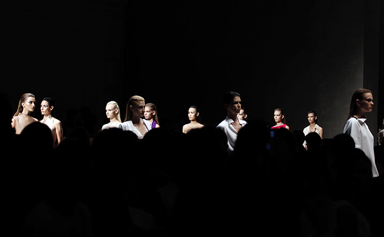 24 hours in pictures: Milan, Italy: Models during the Gianfranco Ferre' women's  collection