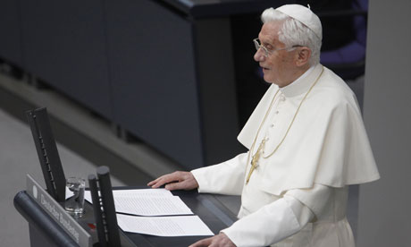 Pope Benedict XVI addresses the German Bundestag