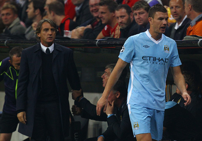 Champions League Tuesday: Roberto Manicini is held back after having an argument with Deko