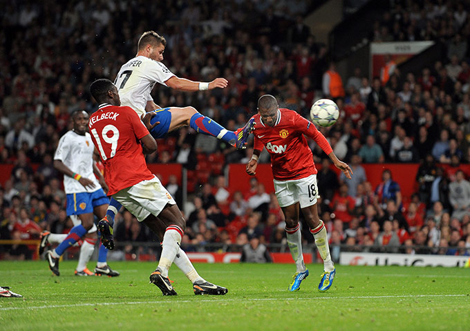 Champions League Tuesday: Ashley Young scores for Manchester United against Basel