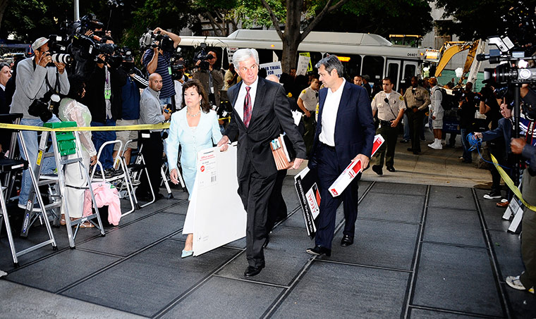 Michael Jackson trial: Dr. Conrad Murray's lawyer Michael Flanagan arrives at a Los Angeles court 