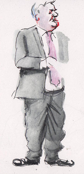 Steve Bell at Labour: Ed Balls, Shadow Chancellor Ed Balls, Shadow Chancellor