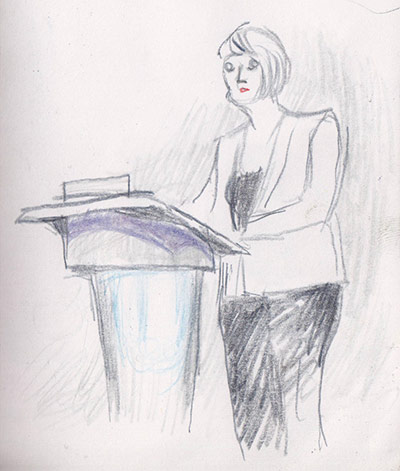 Steve Bell at Labour: Harriet Harman at the conference