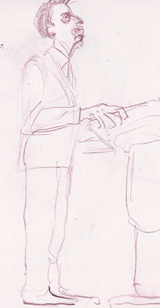 Steve Bell at Labour: Ed Miliband, drawn by Steve Bell