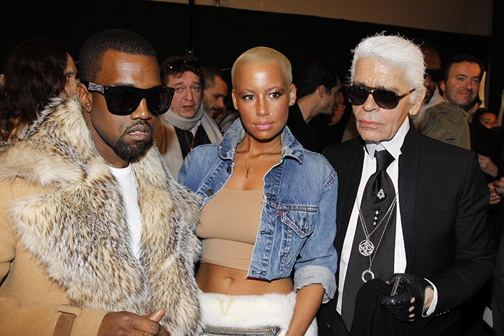 Kanye West: Kanye West, Amber Rose and Karl Lagerfeld