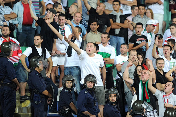 Bulgaria v England: Bulgaria fans direct monkey chants at Ashley Young, Ashley Cole & Walcott