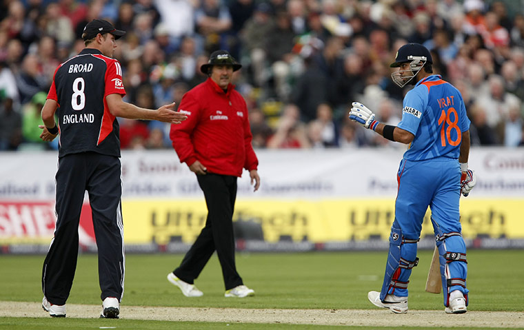 England v India One Dayer: Stuart Broad and Virat Kohli
