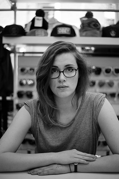 Camera Club Portraits: A lady working in a vintage clothes shop 