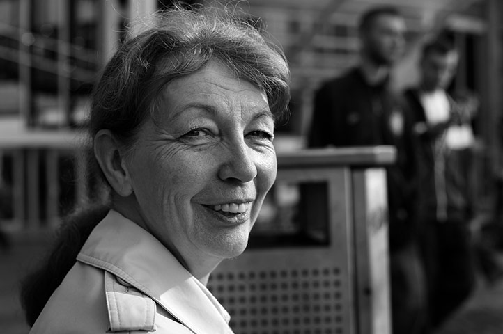 Camera Club Portraits: A lady takes a break from shopping