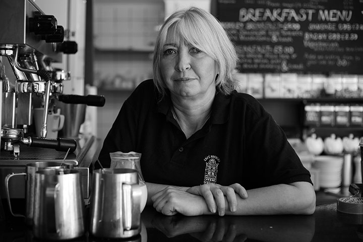 Camera Club Portraits: A lady working in a cafe in Hockley, Nottingham