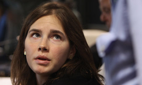 Amanda Knox at an earlier stage of her appeal hearing