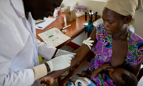 woman getting injection 