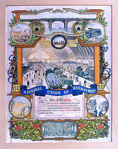Working Class library: Emblem from the National Union of Railwaymen