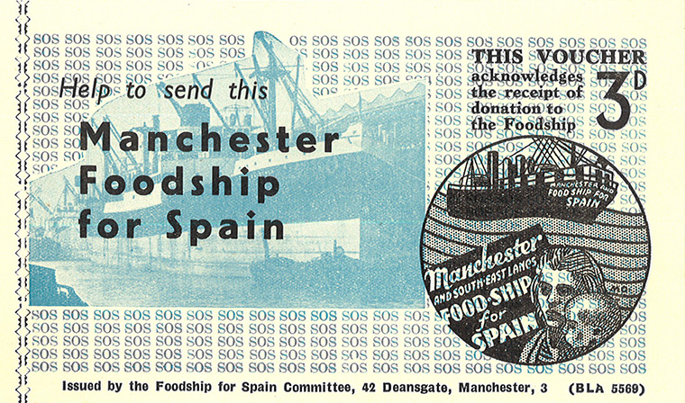 Working Class library: Voucher for the Manchester Foodship for Spai