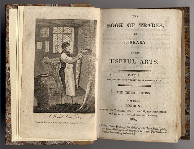 Working Class library: Frontispiece from The Book of Trades or Library of the Useful Arts, 1806
