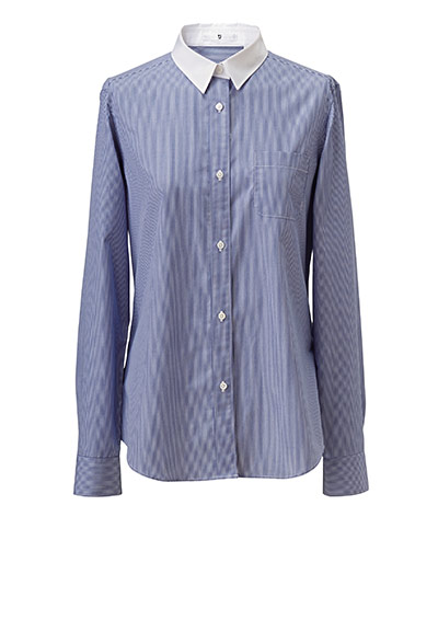 Jil Sander: Contrast-collar striped shirt