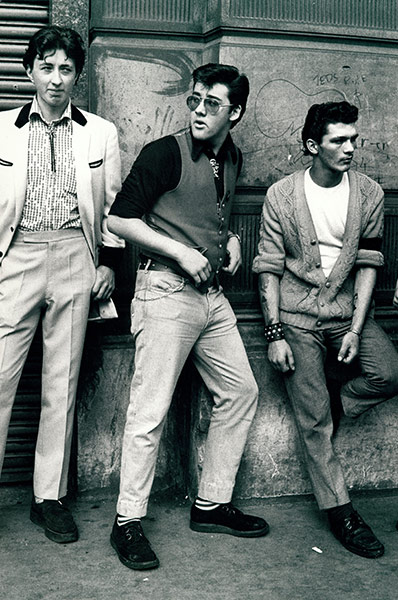 Archives Awareness: Teddy Boys at an Elvis Presley tribute in Petticoat Lane August 1977