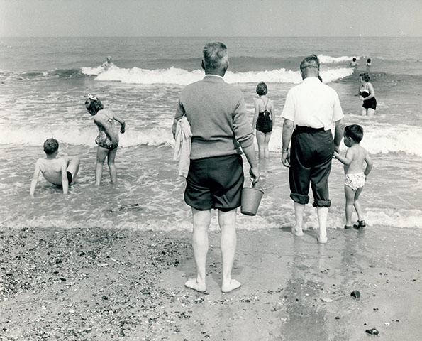 Archives Awareness: The young and young at heart enjoying a trip to the seaside at Swansea, nd