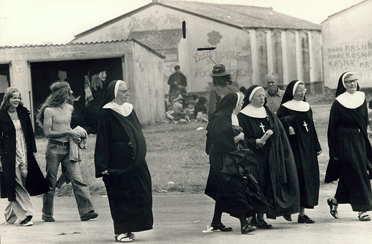 Archives Awareness: Festival goers at the Watchfield Pop Festival, August 1975