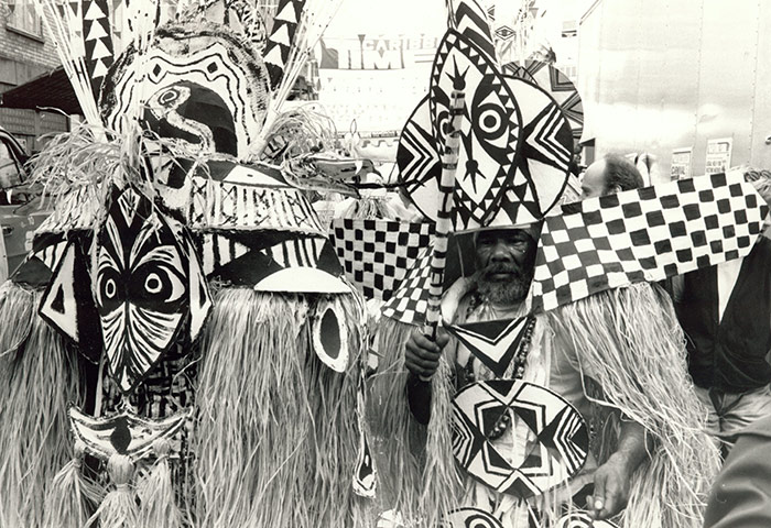 Archives Awareness: Costumes ready for the Notting Hill Carnival parade in August 1985