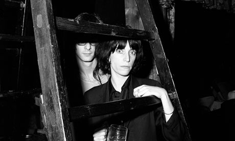Lenny Kaye and Patti Smith at New York's CBGBs club