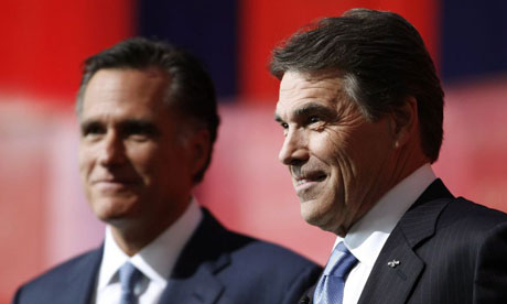 Mitt Romney and Rick Perry