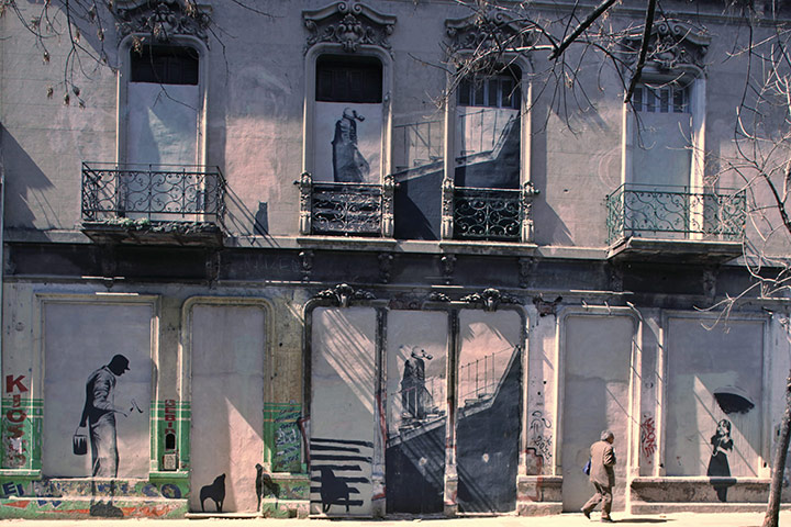 24 hours in pictures: Buenos Aires, Argentina: A view of a big house from the last century