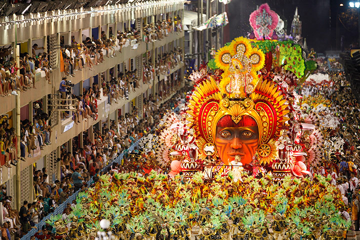 BFC inspirations: Members of Salgueiro samba school parade during carnival, Rio de Janeiro