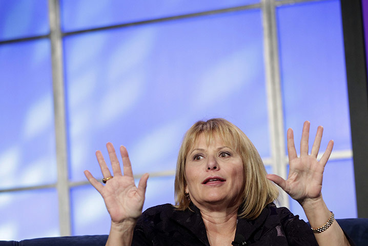 Week in Business: Yahoo Chief Executive Carol Bartz responds to a question 