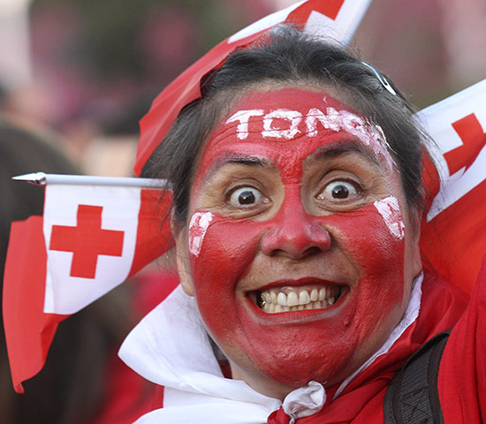 RWC game 1: An excited Tongan rugby fan ahead of the 2011 Rugby World Cup opening match