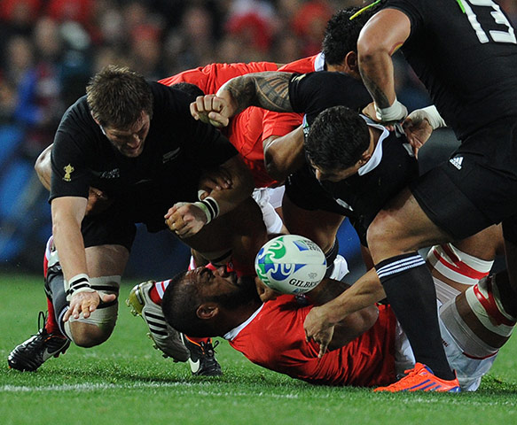 RWC game 1: Tonga's No8 Viliami Ma'afu gets grounded