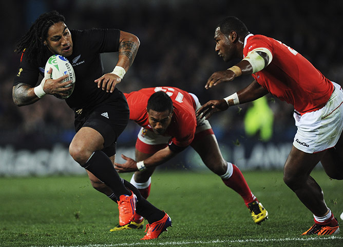 RWC game 1: Ma'a Nonu slips past Tonga's Sukanaivalu Hufanga & Aviate Fatafehi 