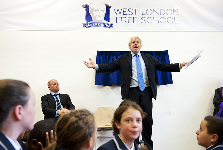 West London Free School: Boris Johnson prepares to unveil a plaque