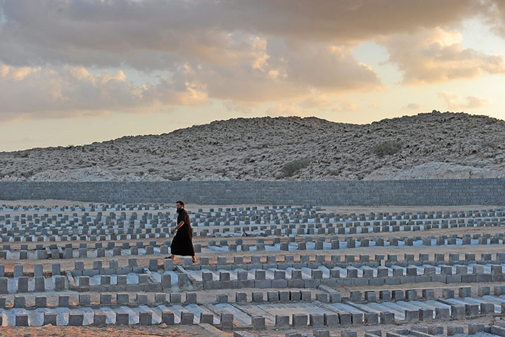 24 hours in pictures: Misurata, Libya: A cemetery where Gaddafi loyalists are buried