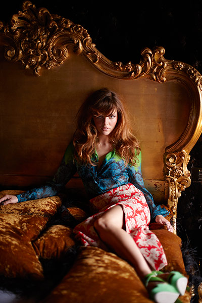 Ophelia Lovibond: Jonathan Saunders outfit