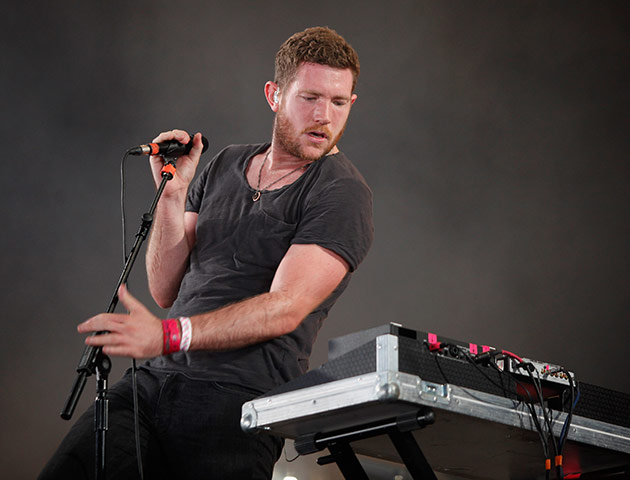 Bestival, Isle of Wight: Ben Duffy of Fenech-Soler performs at Bestival 2011