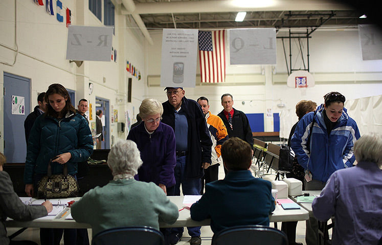 New Hampshire primary: Voters line up to cast their ballots New Hampshire