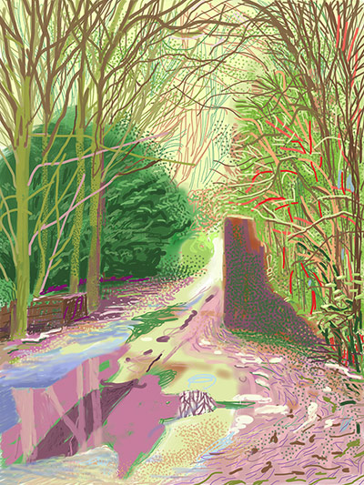 Hockney: Bigger Picture: The Arrival of Spring in Woldgate, East Yorkshire in 2011