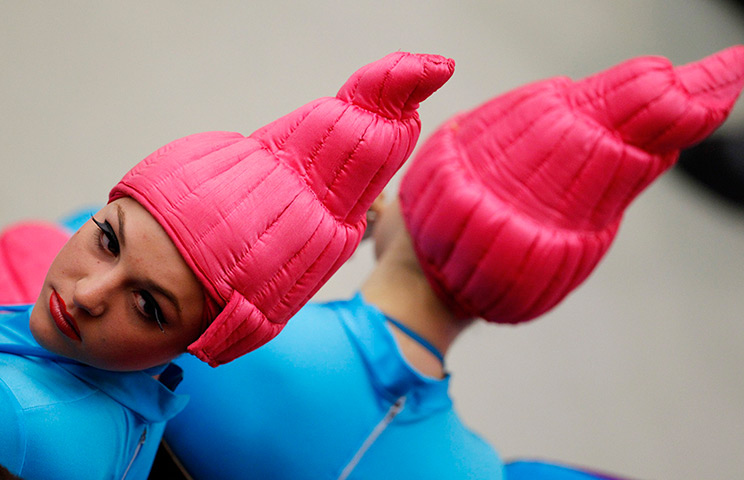 24 hours in pictures: Members of a circus at the Vatican, Rome