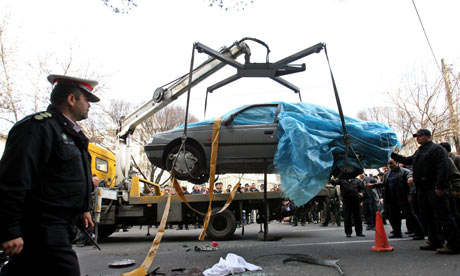 Iranian 'Nuclear Scientist' Killed in Bomb Attack, Tehran, Iran - 10 Jan 2012