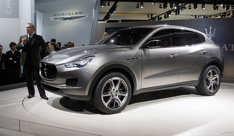Detroit motor show: Harold Wester, CEO of Maserati SPA with the Kubang sport luxury SUV concept