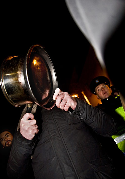 In pictures: : anti-budget protest