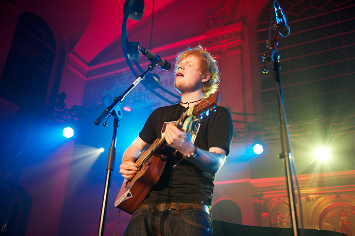 Brit award nominees: Ed Sheeran performs on stage during Little Noise Sessions