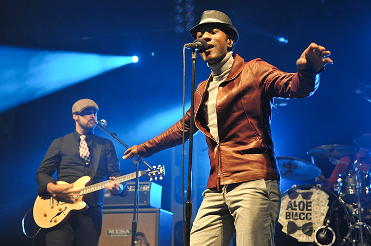 Brit Award nominees: Aloe Blacc performs on stage during The Big Chill Festival