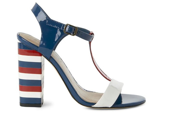 The Aldo Rise collection: Libertine Baughan for Aldo Red white and blue tbar sandal