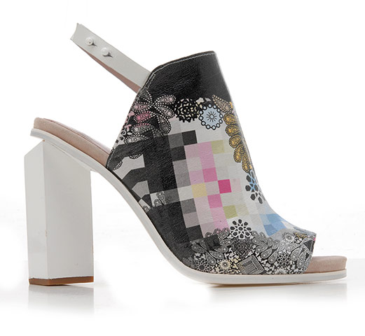 The Aldo Rise collection: Preen for Aldo pixelated slingback sandals