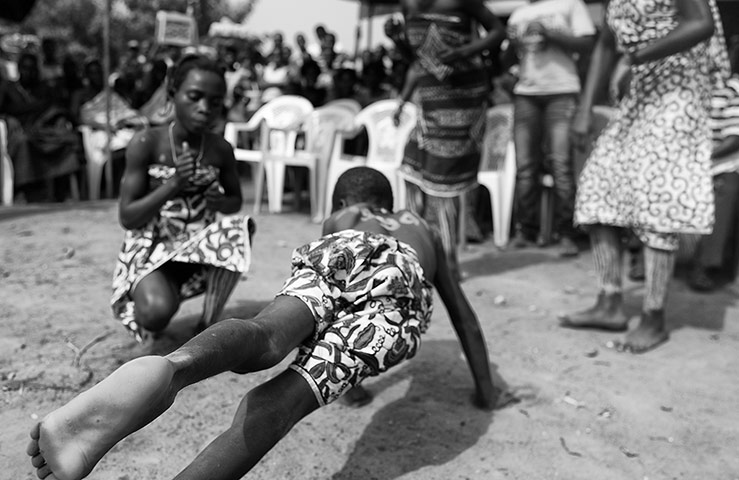 Bono visits Ghana: Villagers in Kpasenkpe