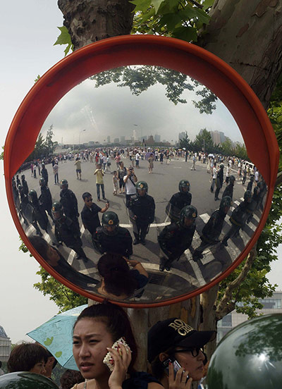 China environmental year: protest against the building of the Fujia chemical plant in Dalian